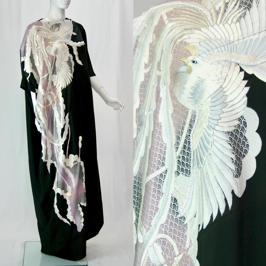 202 一点物の正絹留袖ドレス【着物リメイクドレス 和ドレス 結婚式