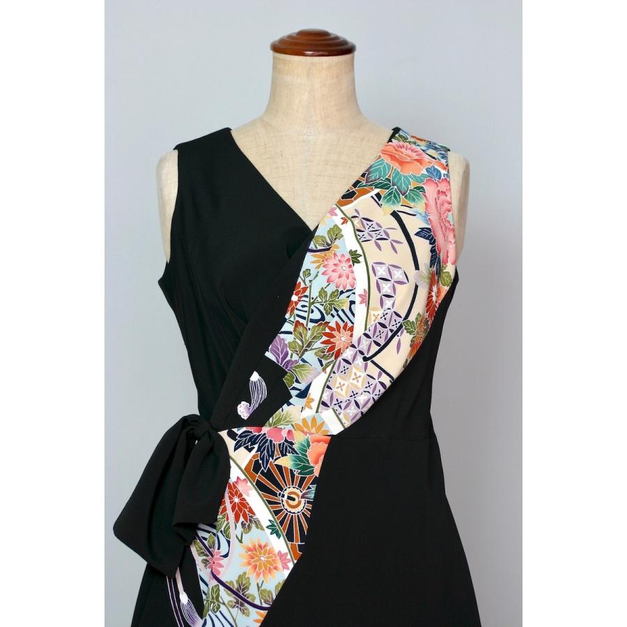 留袖ワンピース　3L/121 手描き　正絹　Y作 留袖ワンピース 3L/121 正絹 Y作