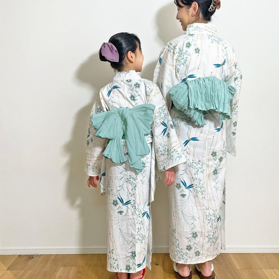 浴衣 親子セット 】4点セット 親子 お揃い リンク 兵児帯 子供用
