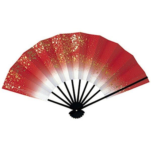 舞扇子あけぼのぼかし 銀河 　赤　白竹・黒塗骨から選べます | 