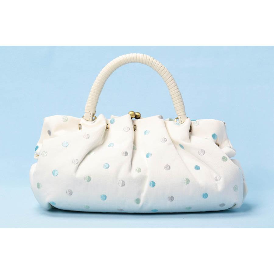 ドット模様 お茶会 バッグ 和装 着物 レディースファッション バッグ 和装バッグ 巾着 衿秀 がま口バック 和服 普段用 和装用 トートバック 和装用 和服 着物初心者 お出掛け 茶席 お茶会 鞄 Ba 17 きもの おみたてや