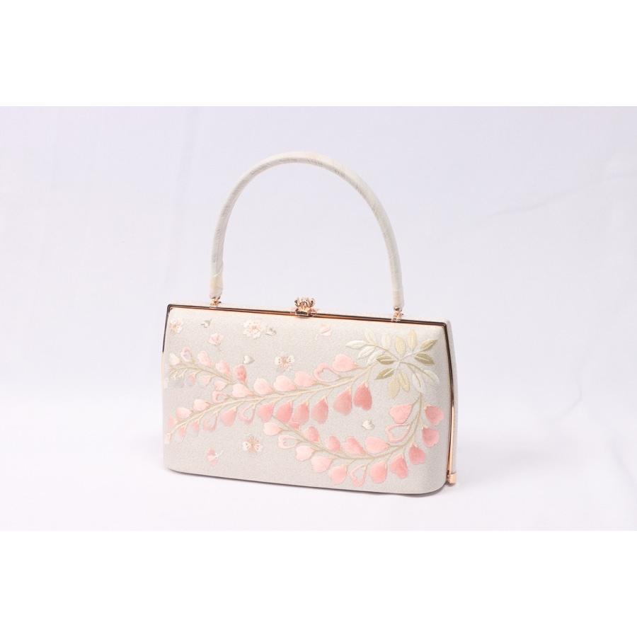 和装用バッグ 草履 セット ピンク 藤 衿秀 鼻緒草履 正絹 刺繍 可愛い  