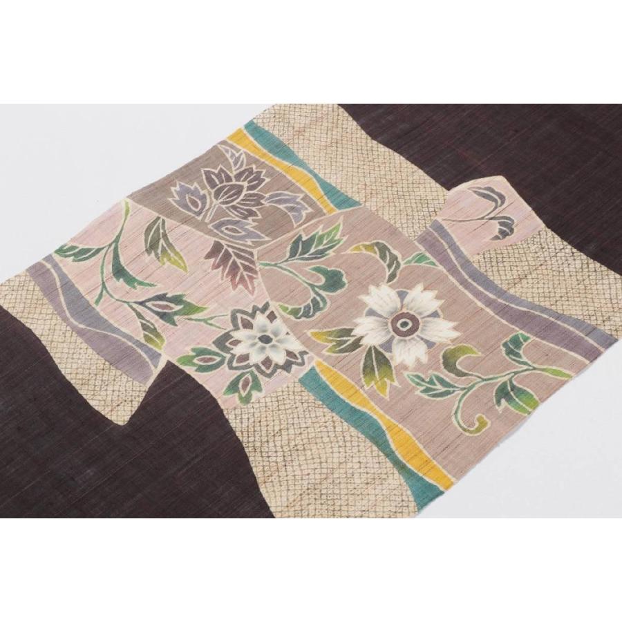 名古屋帯 着物 夏帯 染 帯締め 帯揚げ 野口 染 麻 本麻 未仕立て レディース