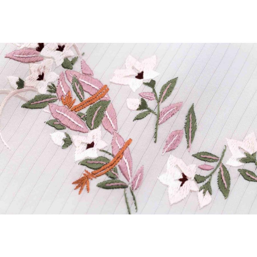 夏 半襟 手刺繍 半衿 絹100％ 桔梗 白 : キオリ - 通販 - Yahoo