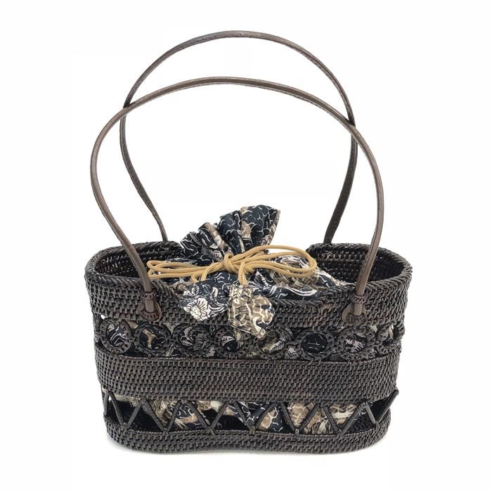 アタバッグ おしゃれ アタ籠 かごバッグ レディースファッション 巾着付き 籠バッグ カゴバッグ バリ島工芸品 巾着付き バッグ レディース浴衣 和装 Ata 011 浴衣バッグ 浴衣 セール Kimonoroman 夏物 Yukiya 買取 アトランティス