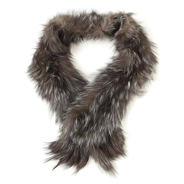 着物ショール 本皮 毛皮 シルバーフォックス フォックス リアルファー  