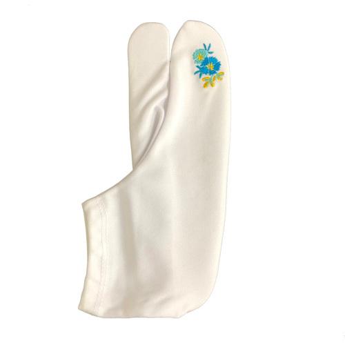 足袋 白 ストレッチ コハゼなし ワンポイント刺繍 ブルー フラワー フリーサイズ 白足袋 ストレッチ足袋 おしゃれ たび 刺繍 和装 和服 きもの Bjmffy6hwg ファッション Pfsko Ukim Edu Mk