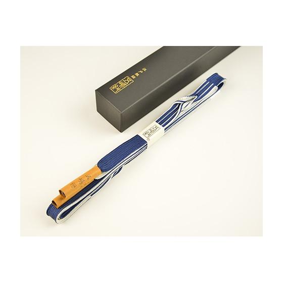 江戸組紐 無形文化財「五嶋紐」謹製 高級帯締め【両面変り組・紺色】 | 