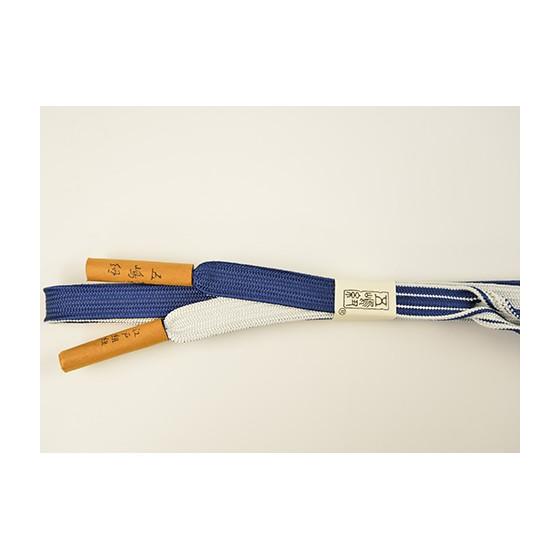 江戸組紐 無形文化財「五嶋紐」謹製 高級帯締め【両面変り組・紺色】 |  | 01