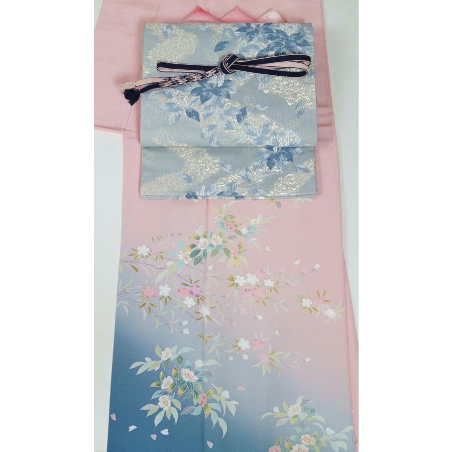 着物セット 京友禅作家物訪問着と西陣袋帯、帯揚げ、帯〆の4点セット 