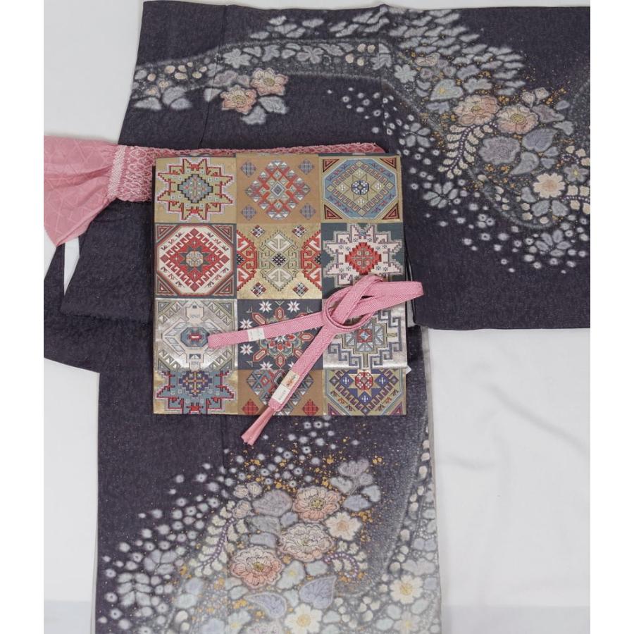 着物セット 辻が花訪問着と袋帯、帯揚げ、帯締め 4点セット 京友禅