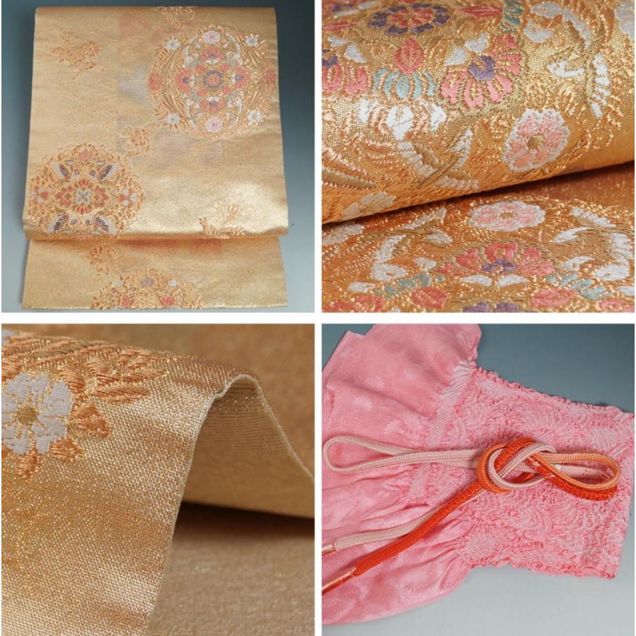 着物セット 辻が花訪問着と袋帯、帯揚げ、帯締め 4点セット 作家物