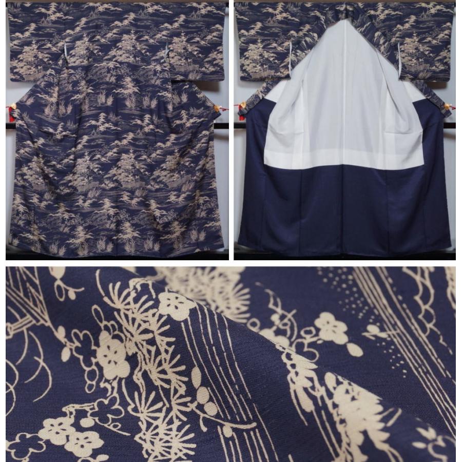 美品 生紬＆紬袋帯＆帯揚げ＆帯〆４点セット（正絹）仕立上り＜TT1169＞ 美品 生紬＆紬袋帯＆帯揚げ＆帯〆4点セット（正絹）仕立上り＜TT1169