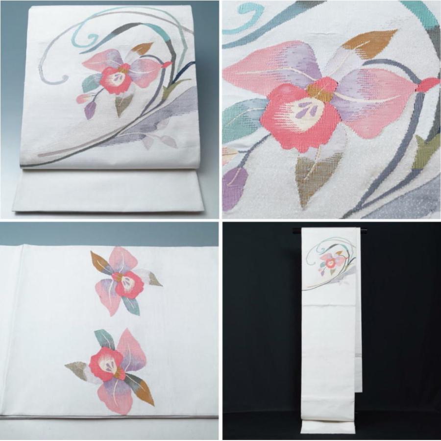 未使用品４点セット！本場大島紬訪問着&博多帯&しゃれ袋帯&新品帯締め 正絹 未使用品4点セット！本場大島紬訪問着&博多帯&しゃれ袋帯