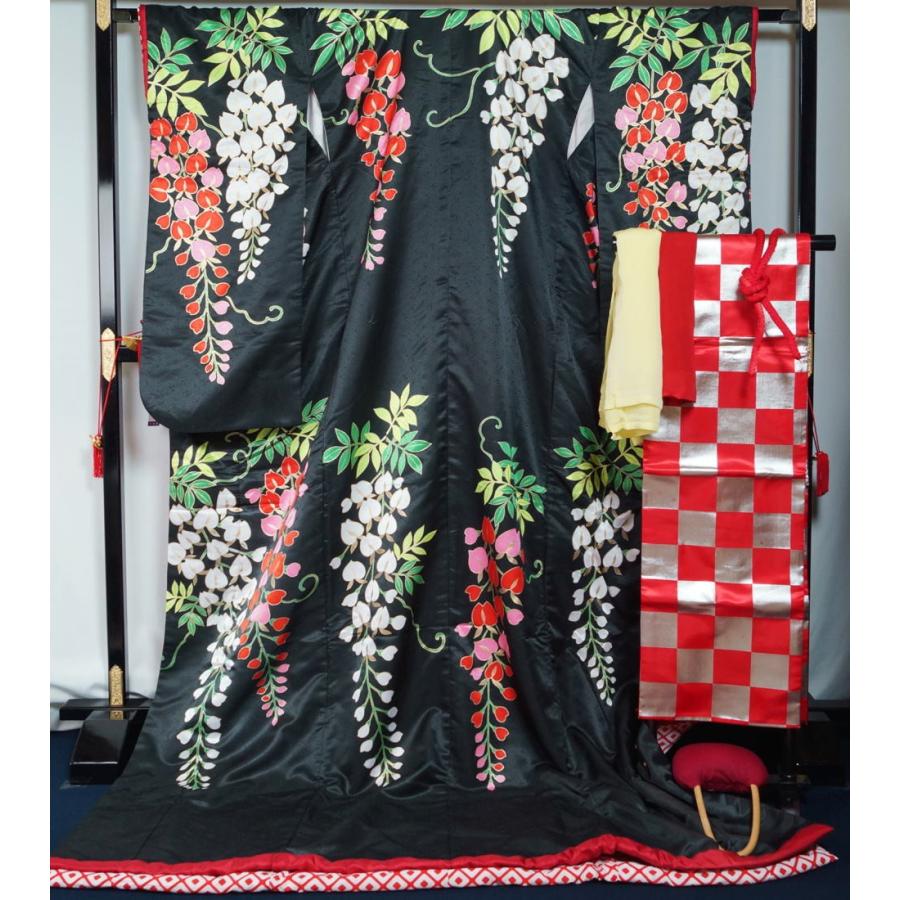 お値下げ！美品！日本舞踊藤の花正絹