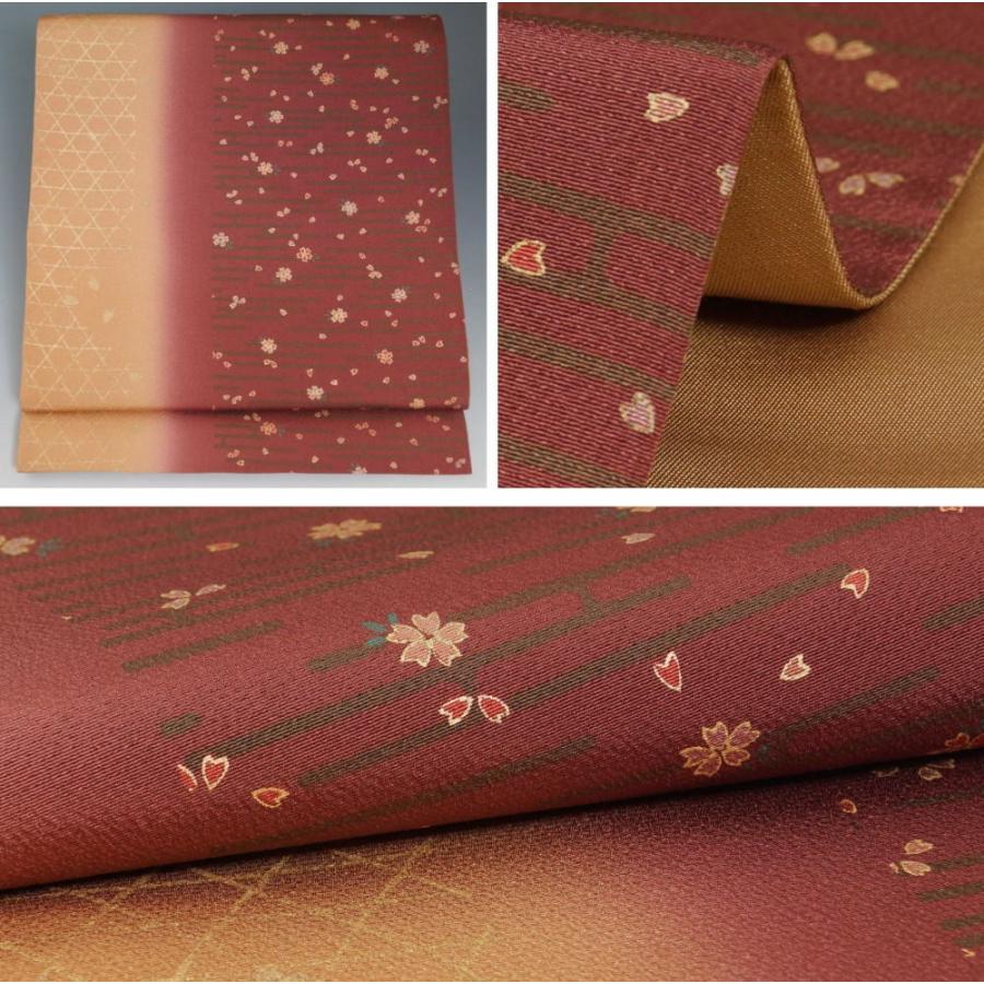 着物セット 新古品 結織苑 結城紬・洒落袋帯・帯締め 3点 セット 結城  