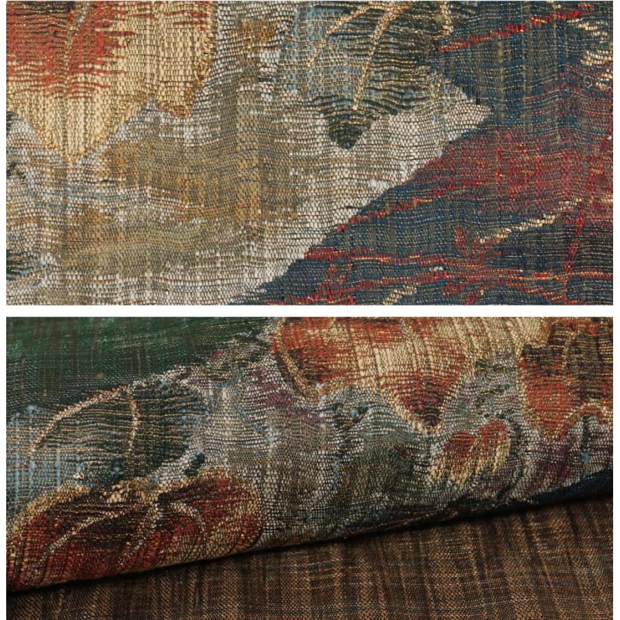 未使用４点セット「結」証紙付！本場結城紬&蘇州刺繍シャレ袋帯&帯締め&帯揚げ 未使用4点セット「結」証紙付！本場結城紬&蘇州刺繍シャレ袋帯&