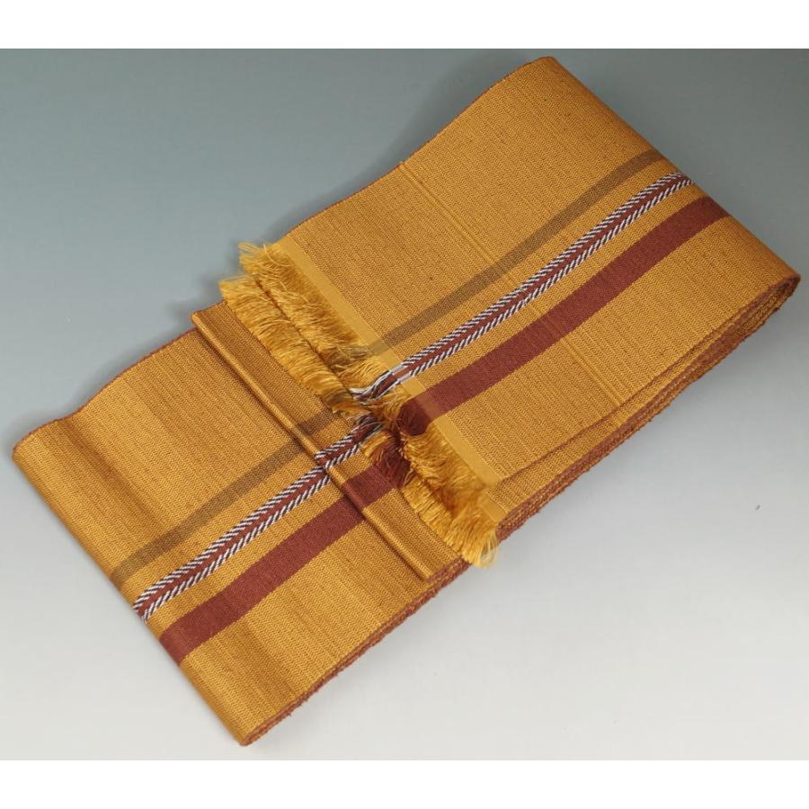 黄八丈　正絹　新品 ◇着物反物正絹大島紬黄八丈新品未使用