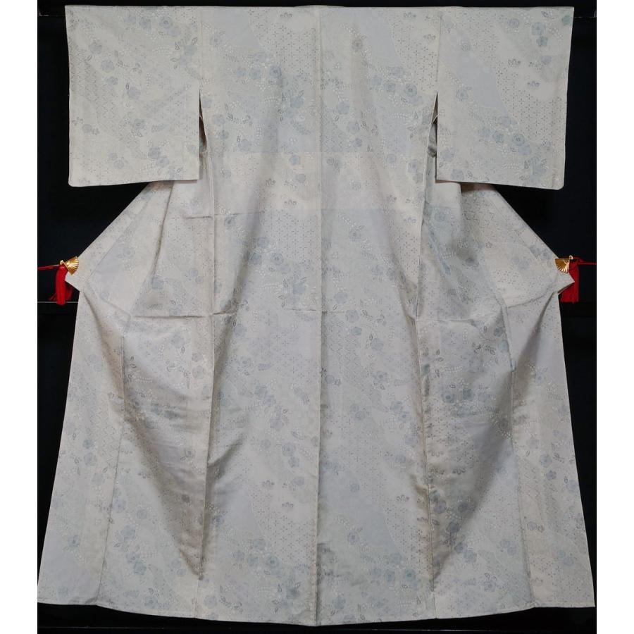 単衣 着物 白大島紬 未使用品 道長に辻が花模様 乳白色系 本場 単衣 着物 白大島紬 未使用品 道長に辻が花模様 乳白色系 本場