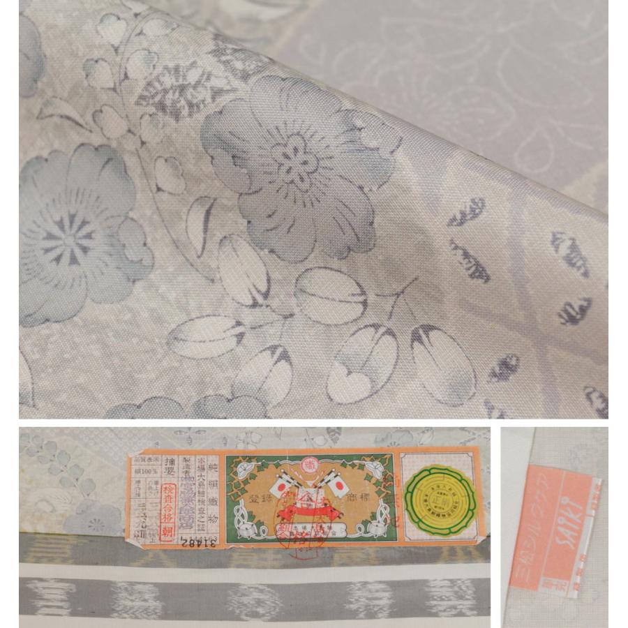 単衣 着物 白大島紬 未使用品 道長に辻が花模様 乳白色系 本場 単衣 着物 白大島紬 未使用品 道長に辻が花模様 乳白色系 本場