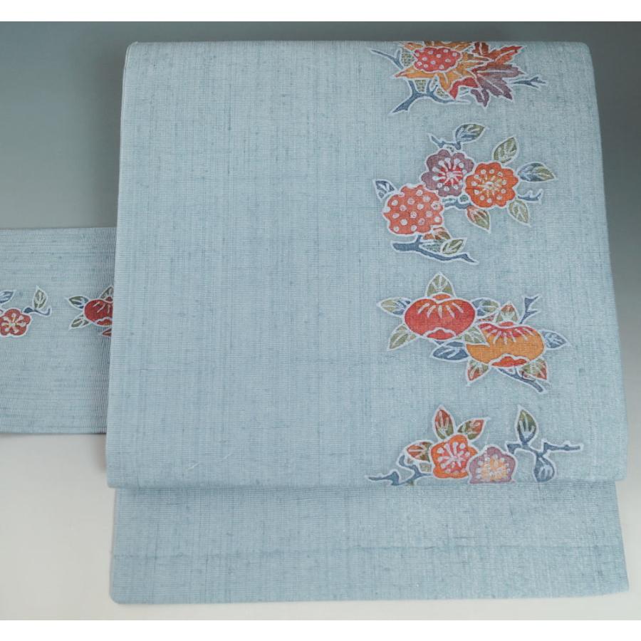 国際ブランド 名古屋帯 未使用品 枝花模様 お太鼓柄 紬地 淡藤色系 正絹 名古屋 帯 九寸 送料無料 リサイクル名古屋帯 正絹 リサイクル 名古屋帯 リサイクル着物 売れ筋 Www Thedailyspud Com