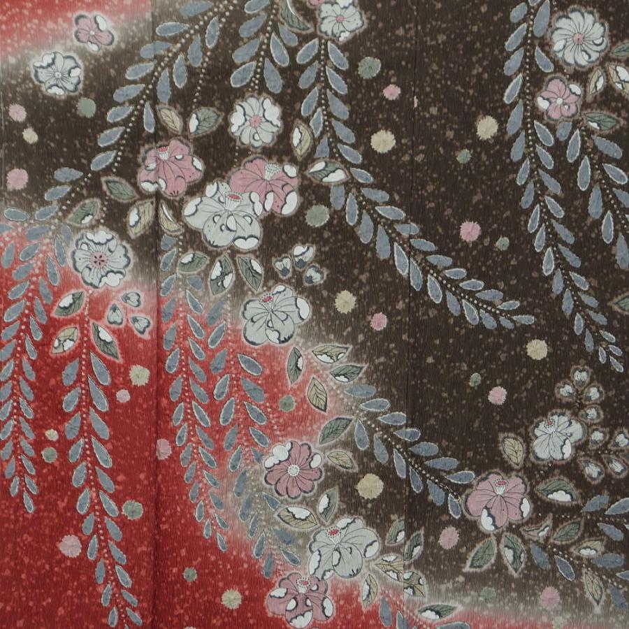 着物セット 訪問着・袋帯 2点セット 辻が花模様 膨れ織 絞り染め 送料