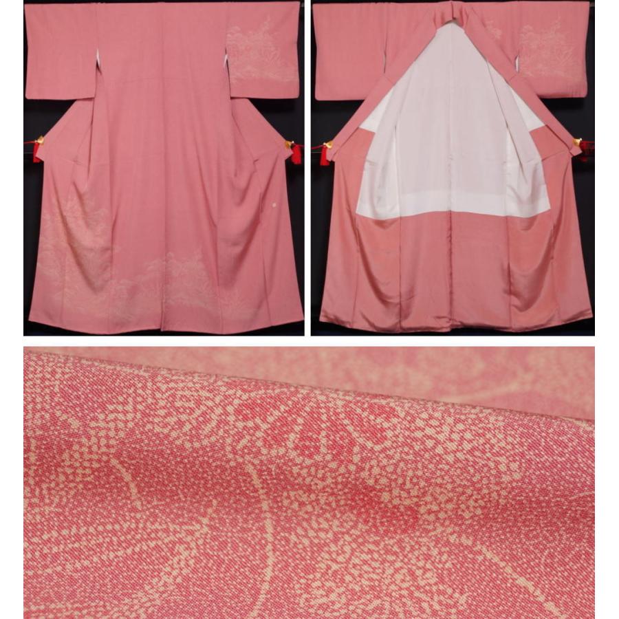 2点セット　お召し訪問着+袋帯　正絹　美品　裄長め r10-0036-1.jpg