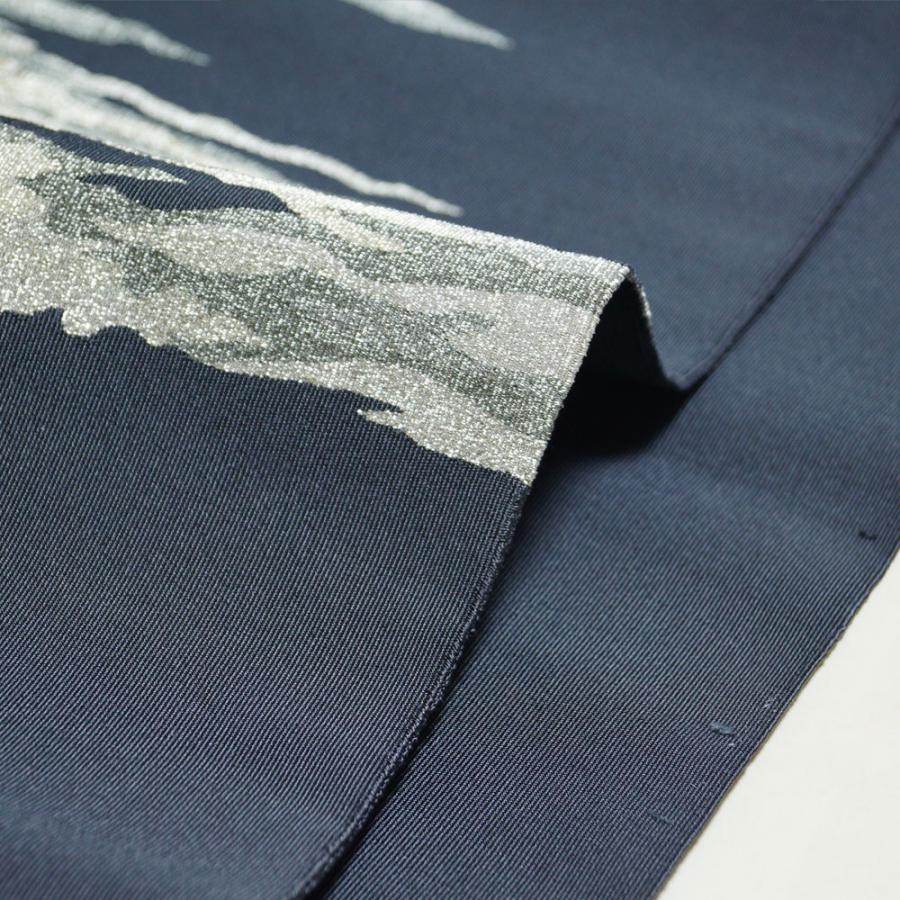 八寸名古屋帯 爪掻本綴織 未使用品 西陣 石川つづれ 金銀霞模様 伝統的