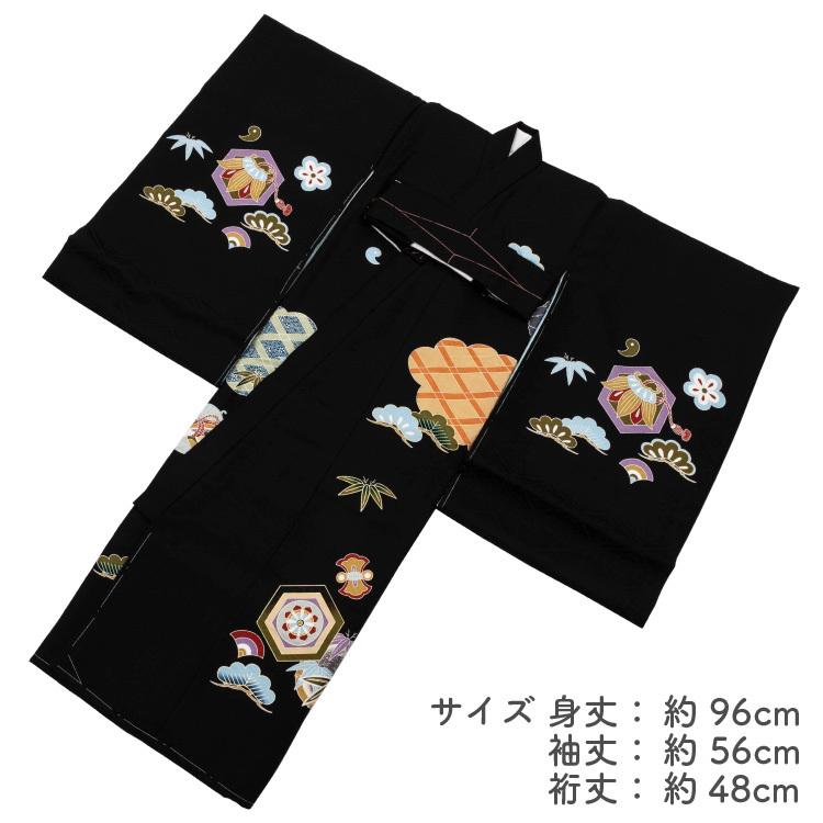 産着 お宮参り 男の子 裄47 身丈97 鷹 和柄 五つ紋 黒 正絹 初着 掛着 楽天市場】お宮参り 着物 男の子 絹 正絹 掛け着 産着 黒 鷹