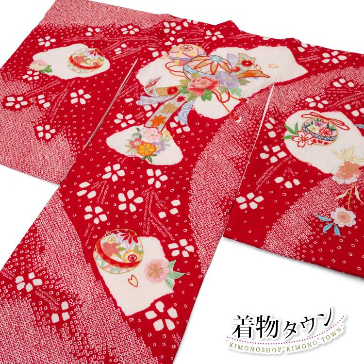 お宮参り 着物 女の子 初着 産着 正絹 毬に花柄 黒 女児 祝着 掛け着 販売 購入 3370 着物タウン 通販 Yahoo ショッピング