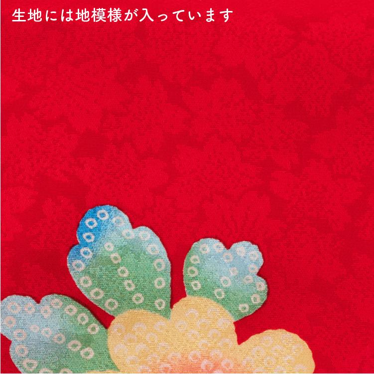 お宮参り 着物 女の子 初着 産着 正絹 鈴 毬 束ね熨斗 赤 女児 祝着 掛け着 一つ身 販売 購入_8