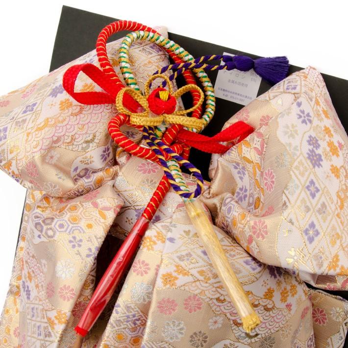 七五三 7歳 七歳 結び帯 祝帯 単品 女の子 白 飾り紐付き 大サイズ