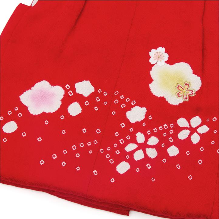七五三 3歳 被布コート 単品 三歳 正絹 女の子 赤 鈴 桜 刺繍 : 着物 