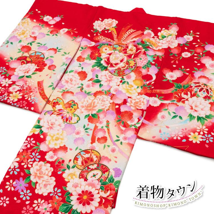 お宮参り 着物 女の子 初着 産着 正絹 鼓 花 赤 女児 一つ身 祝着 掛け着 販売 購入 メルカリ