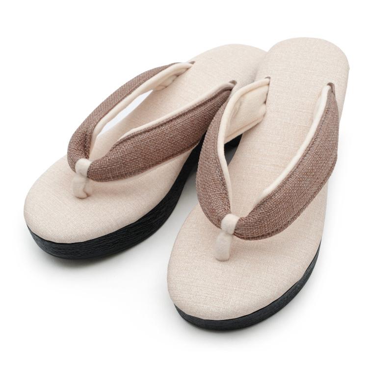 和装草履 クリーム色　新品　牛革 M 日本製 和装草履 クリーム色 新品 牛革 M 日本製