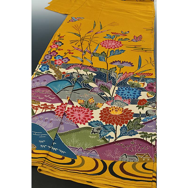 和遊館】即決efa0232 お仕立て付き!超逸品!本場琉球紅型「知念 和遊館】即決efa0232 お仕立て付き!超逸品!本場琉球紅型「知念