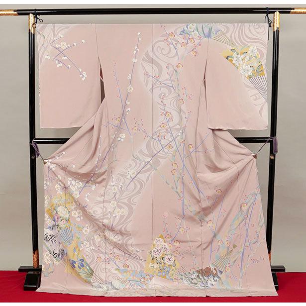 和遊館】即決eha1366 お仕立て付き！本加賀友禅「赤地暁」浜ちりめん 