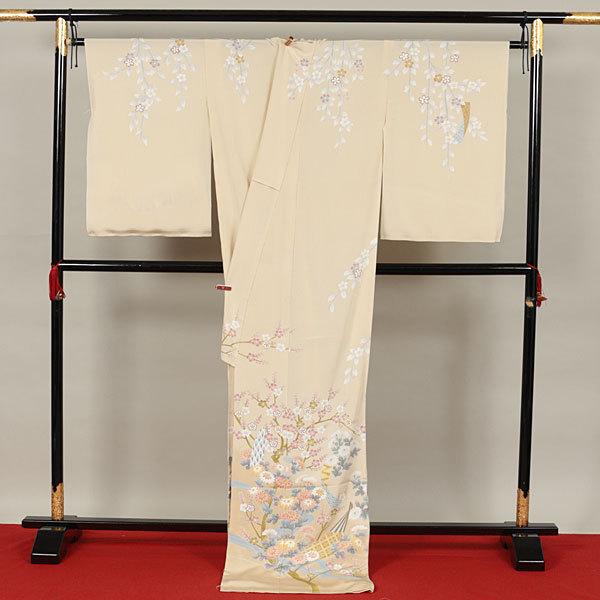 和遊館】即決eha1707 お仕立て付き！本加賀友禅「鶴見保次」大塚生地浜 