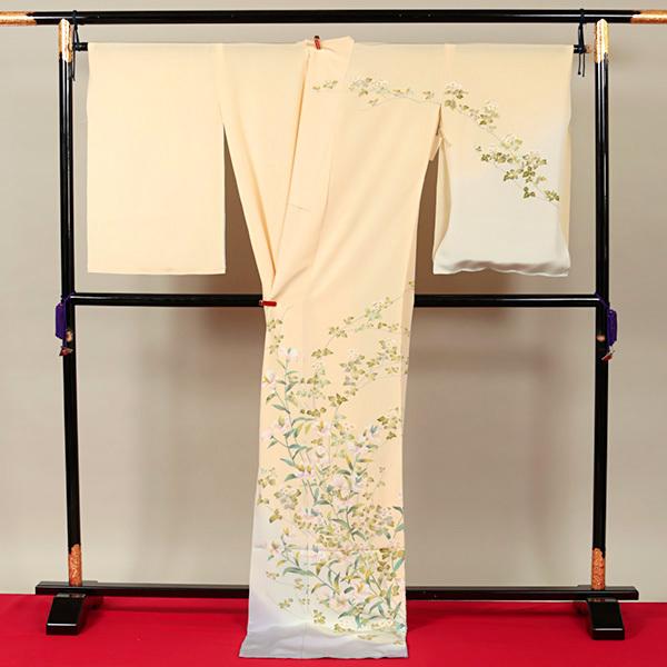 和遊館】即決eha2072 お仕立て付き！本加賀友禅「月田瑞穂」浜ちりめん