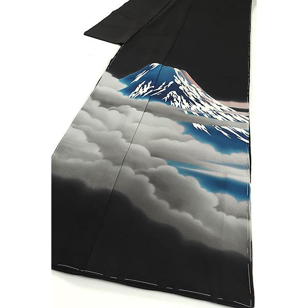 和遊館 即決eha3114 皇室献上作家 熊谷慶雲 浜ちりめん 黒留袖 富嶽雲 