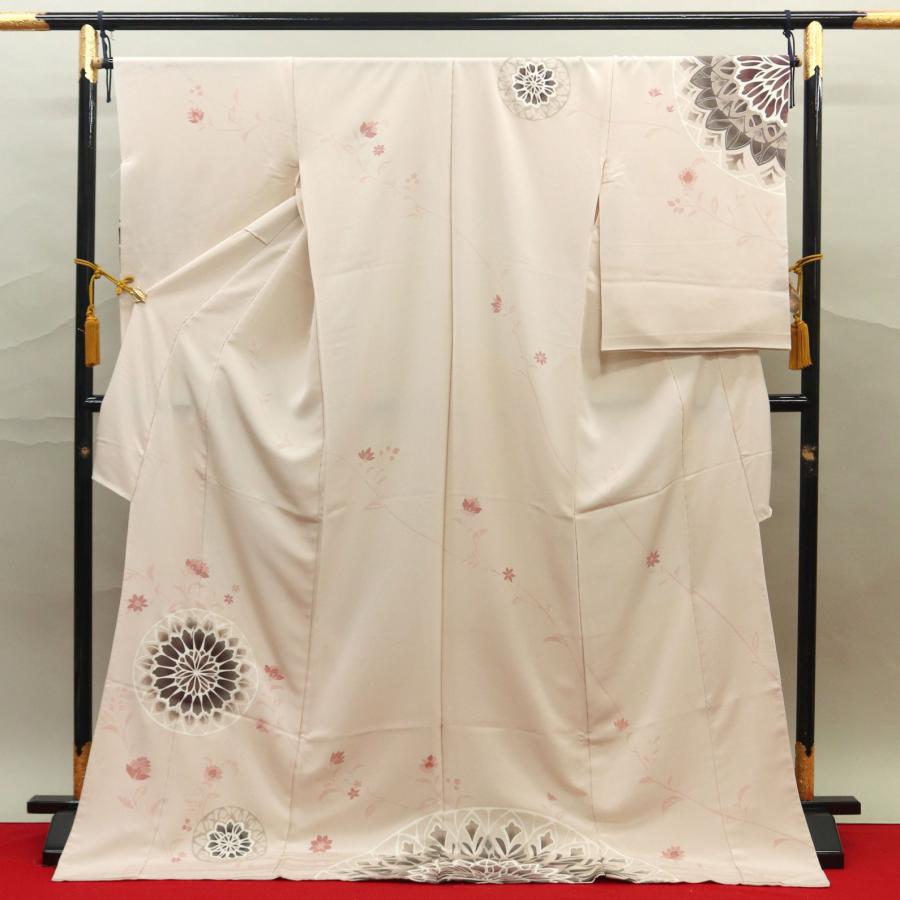 和遊館 即決eha3295 成謙 本加工 訪問着 薄水色 淡ピンク色 お仕立て付きの画像