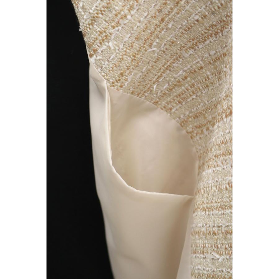 和装用　ロングコート　ツイード　ピンク　ラメ　ロール衿 NISHIORI JAPAN MODE ジャパンモード ツイード ヘチマ衿 3colors 高級