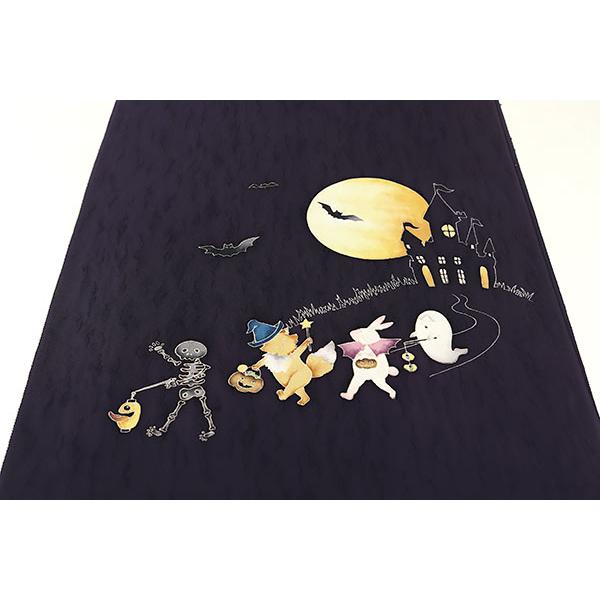 和遊館 即決ona4413 秀美友禅 地紋 染め 九寸 名古屋帯 ハロウィン