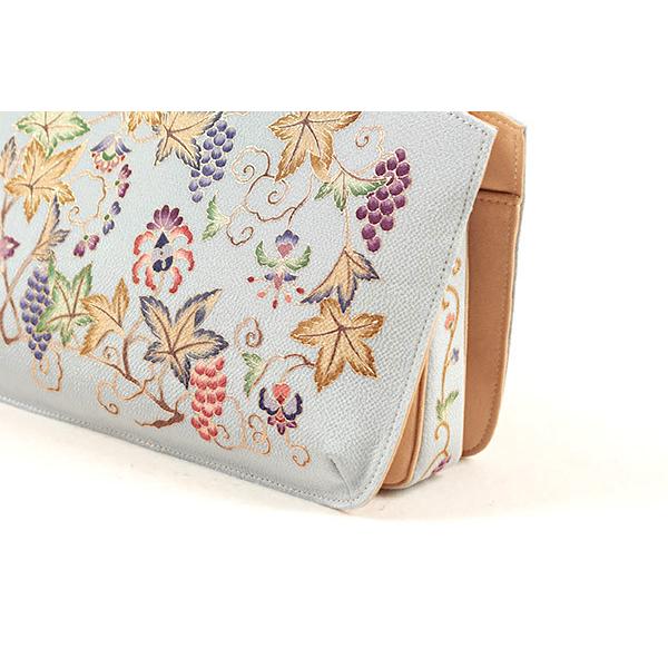 和遊館】sa2098 即決!『岡重』ブランド「OKAJIMA」友禅バッグ あおり型