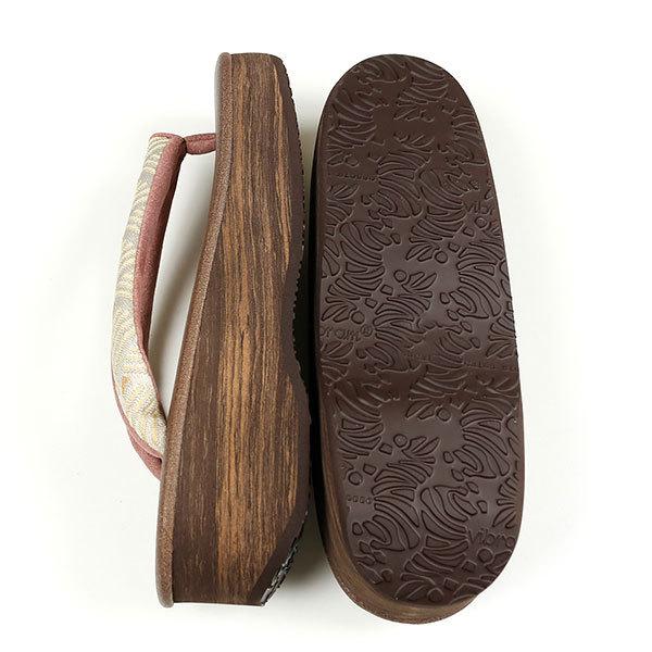 和遊館】sa2244 即決！『菱屋カレンブロッソ』カフェ草履 Lサイズ 風