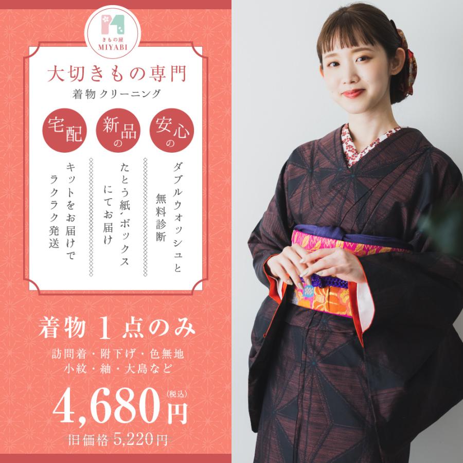 着物 クリーニング 宅配 着物1点のみ(訪問着・附下げ・色無地・小紋・紬・大島など) ミヤビネット | 
