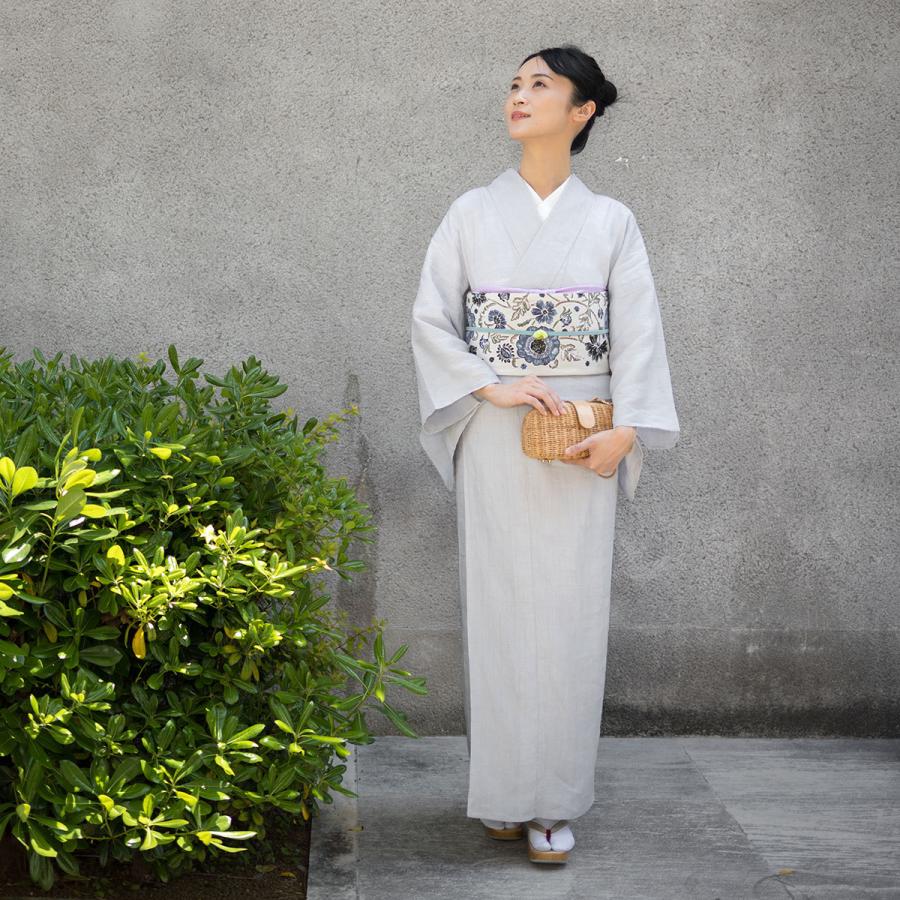 人気メーカー・ブランド 爽きもの 麻楊柳 紅藤 夏 単衣 夏着物 洗える