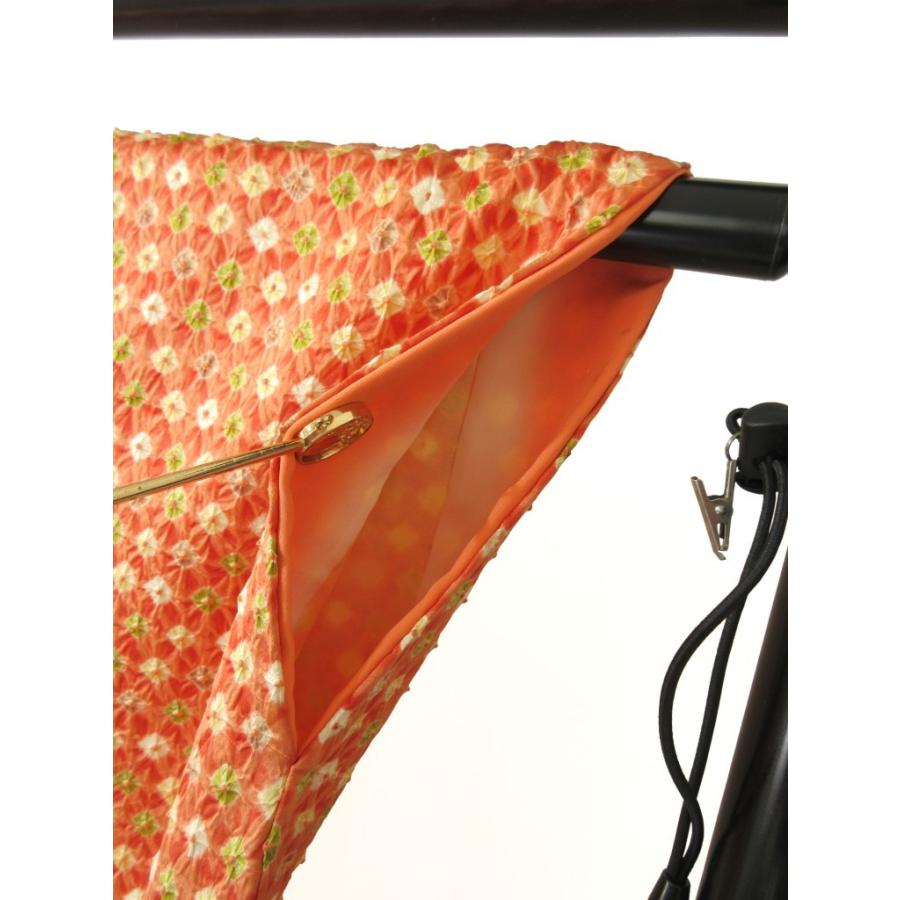 未使用に近い　　絞り　ポップ　正絹　小紋　リサイクル　サーモンピンク　ドット　水玉　お正月 パーティー お茶会  会食  普段着 レトロ アンティーク |  | 04