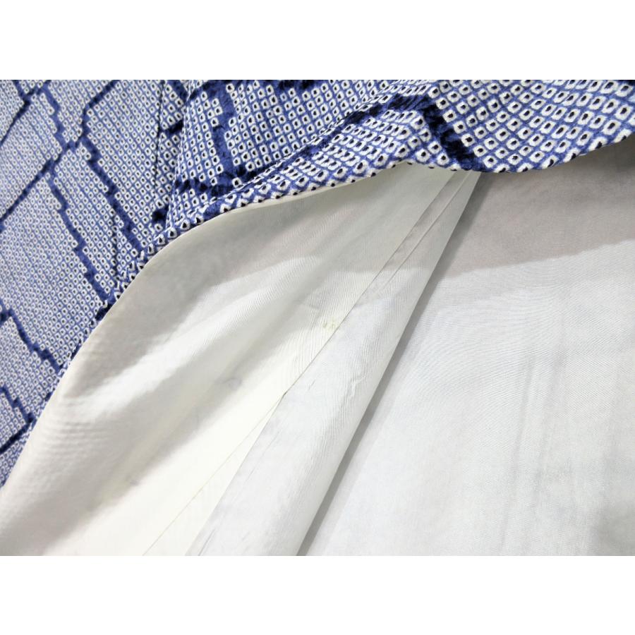 正絹 総絞り 竹柄 青 紺 豪華 贅沢 リサイクル 付け下げ 小紋 古典柄 結婚式二次会 お茶会 観劇 レストランでの食事 会食 お洒落着 |  | 11