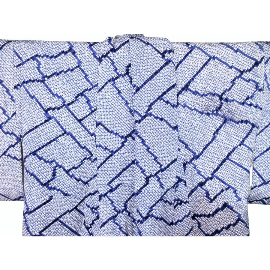 正絹 総絞り 竹柄 青 紺 豪華 贅沢 リサイクル 付け下げ 小紋 古典柄 結婚式二次会 お茶会 観劇 レストランでの食事 会食 お洒落着 |  | 07